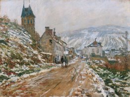 Der Weg in Vetheuil im Winter