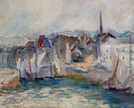 Boote in den Hafen von Honfleur