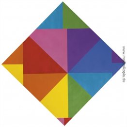 Acht Farben im horizontal-diagonal-quadtrat