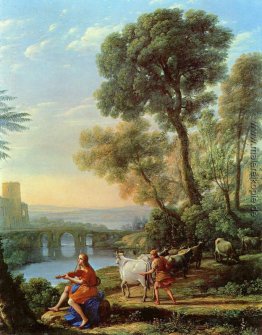 Landschaft mit Apollo Bewachung der Herden des Admetos