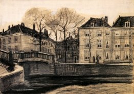 Brücke und Häuser auf der Ecke der Herengracht-Prinsessegracht