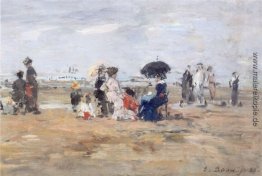 Trouville, Szene am Strand