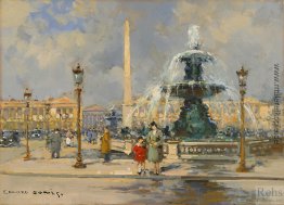 Brunnen auf der Place de la Concorde