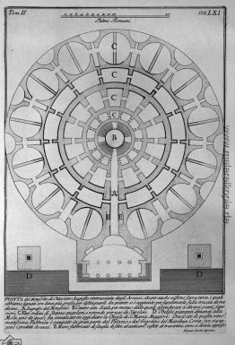 Die römische Altertümer, t. 2, Tafel LXI. Plan des Mausoleum des