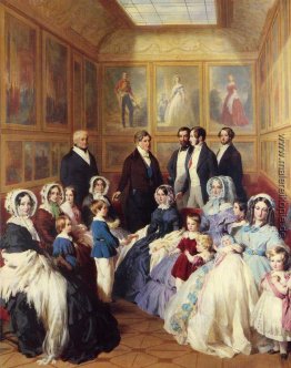 Königin Victoria und Prinz Albert mit der Familie von König Loui