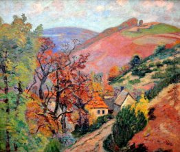 Mountain Landscape - Pontgibaud, auf dem Dorf in Peschadoire