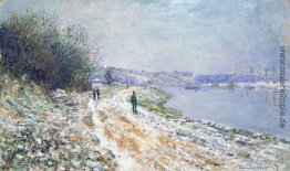 Das Schleppseil-Weg in Argenteuil, Winter