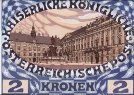 Design für das österreichische Jubiläumsbriefmarke mit Blick auf