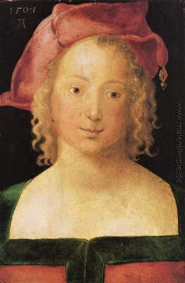 Gesicht ein junges Mädchen mit dem roten Barett