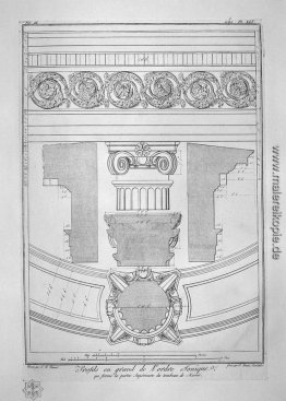 Profile in großen dorischen Ordnung den Boden des Grabes von Mam