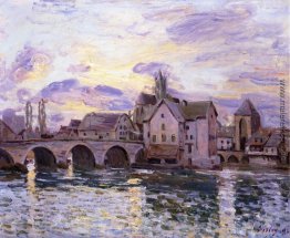 Die Brücke bei Moret at Sunset