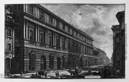 Ansicht der Via del Corso, dem Palast der Akademie von Ludwig XI