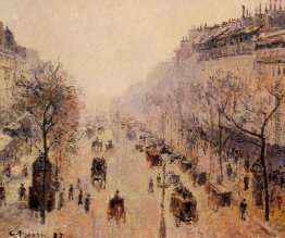 Boulevard Montmartre Morgen, Sonnenlicht und Nebel