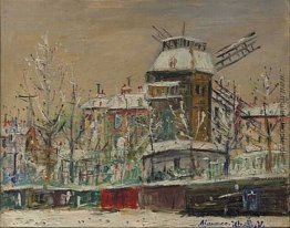 Moulin de la Galette unter dem Schnee