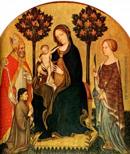 Madonna mit Kind und Heiligen Katharina, St. Nikolaus und Donor