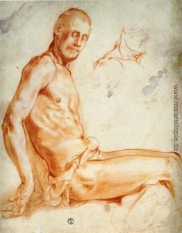 Christus sitzend, als Nude Abbildung