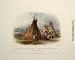 Ein Haut Lodge eines Assiniboin Chief, Platte 16 aus Band 1 der