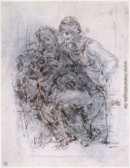 Study of St Anne, Maria und das Christkind