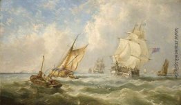 A Breezy Abend vor der Mündung des Mersey