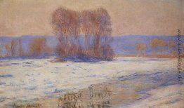 Die Seine bei Bennecourt, Winter