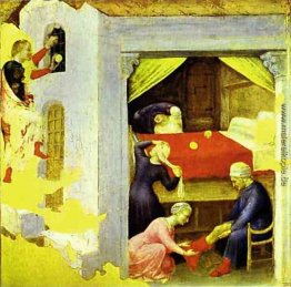 St. Nikolaus und die drei Goldkugeln, Von der Predella des Quara
