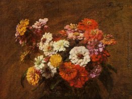 Zinnien in einer Vase