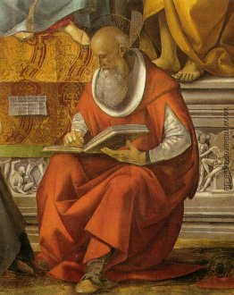 St. Jerome (Detail von Madonna auf dem Thron mit Heiligen)