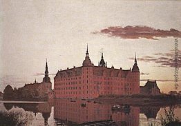 Schloss Frederiksborg in der Abend-Leuchte