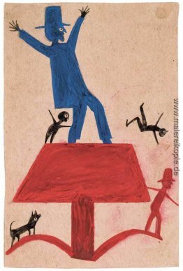 Untitled (Blue Man on Red Object)