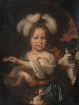 Porträt eines jungen Mädchen mit einer Feder-Kopfschmuck und ein