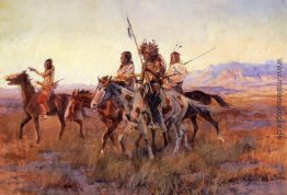 Vier Mounted Indians