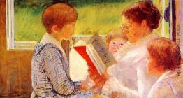 Frau Cassatt Lesen zu ihren Enkelkindern