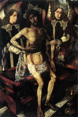 Christus am Grab von zwei Engeln Unterstützte