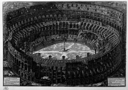 Mit Blick auf das Flavian Amphitheater, die so genannte Coliseum