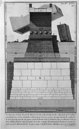 Die römische Altertümer, t. 4, Tafel XXIV. Elevation der Brücke