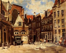 Ein Townscene mit Kindern zu spielen, Haarlem