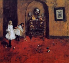 Children Playing Parlor Croquet (Skizze)