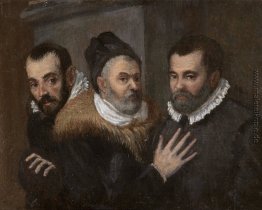 Porträt von Annibale, Ludovico und Agostino Carracci