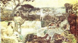 Italien. Szenen des antiken Lebens. (Sketch für den Vorhang in d