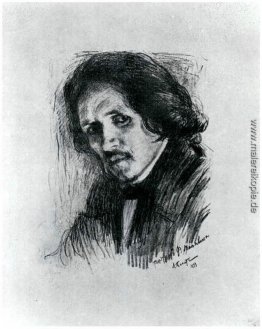 Portrait der russischen Malers Filipp Andreevich Maljawin
