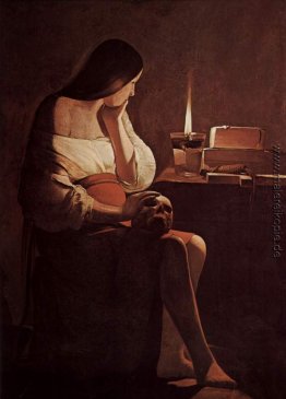 Maria Magdalena mit einem Nachtlicht