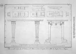 Marmortisch in der triclinium der Priester gefunden, und schraub