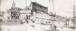 Rom, alte Basilika St. Peter und der Vatikan Palace