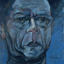 Auto retrato en azul (Selbstporträt in blau)
