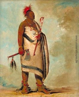 Shonka Sabe (Black Dog). Chef der Hunkah Teilung des Osage Stamm