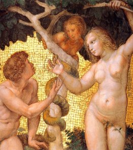 Adam und Eva, von der "Stanza della Segnatura" (Detail)