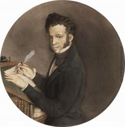 Alexander Puschkin bei der Arbeit