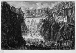 Blick auf die Wasserfälle von Tivoli