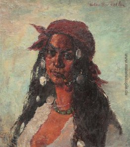 Gypsy Woman mit Halskette und Rohr