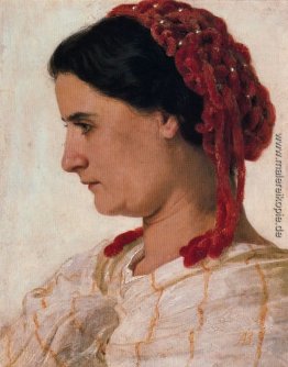 Porträt von Angela Böcklin in rot fishnet